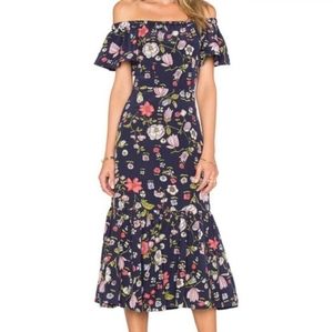 Rebecca Taylor Off the shoulder Garden Dress